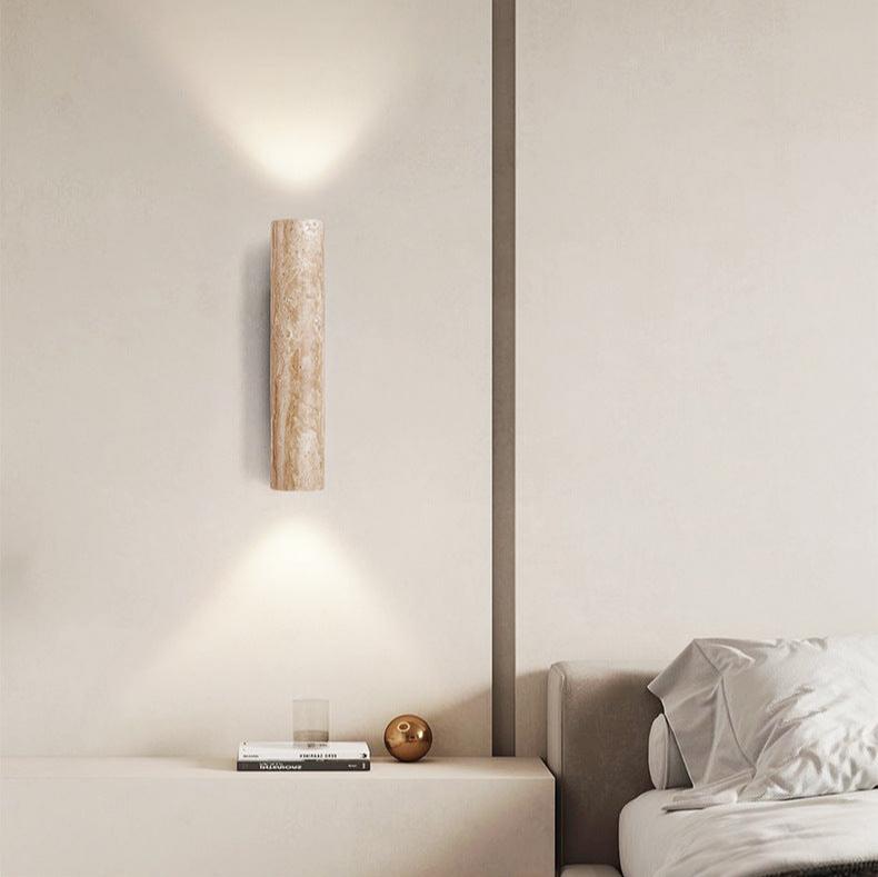 TravertineGlow | Elegant Minimalist Natural Stone Wall Sconce Light 2