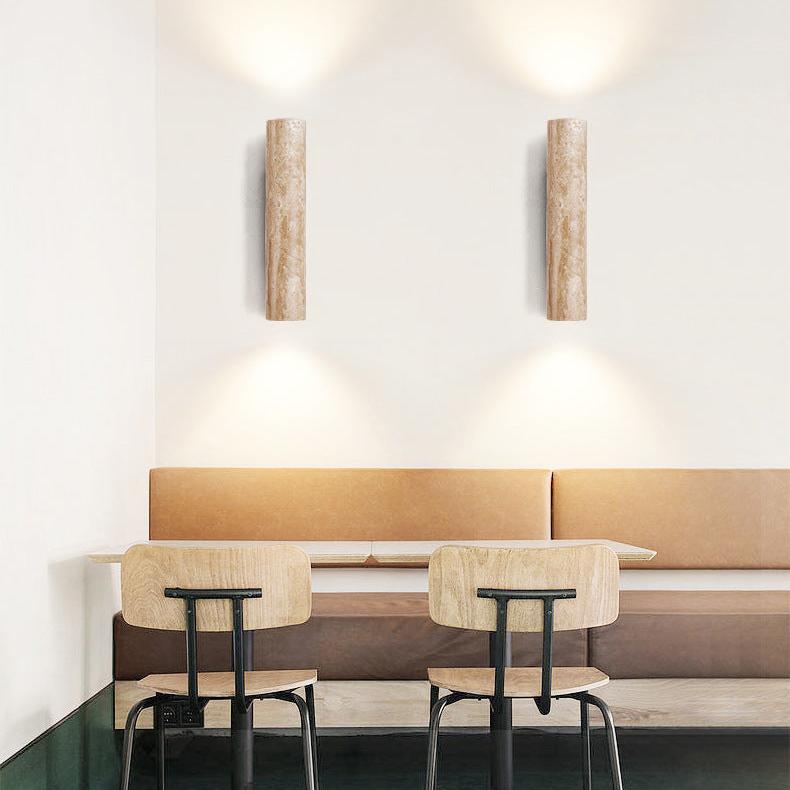 TravertineGlow | Elegant Minimalist Natural Stone Wall Sconce Light 4
