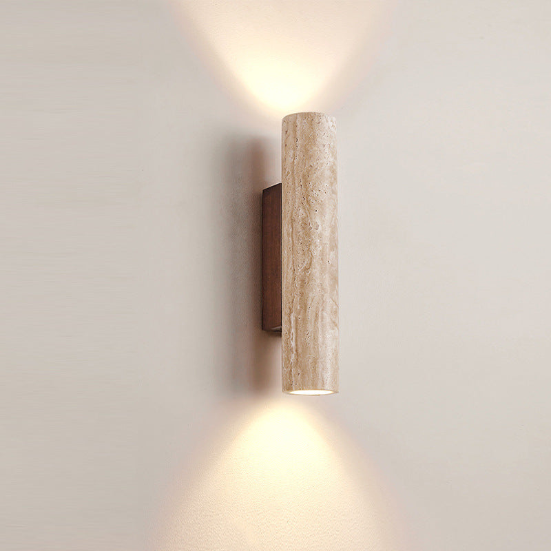 TravertineGlow | Elegant Minimalist Natural Stone Wall Sconce Light 5
