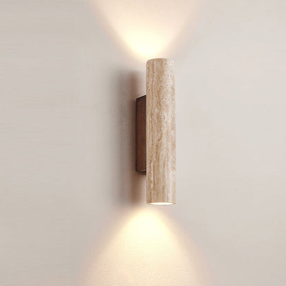 TravertineGlow | Elegant Minimalist Natural Stone Wall Sconce Light 5
