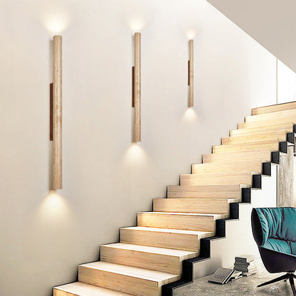 TravertineGlow | Elegant Minimalist Natural Stone Wall Sconce Light 8