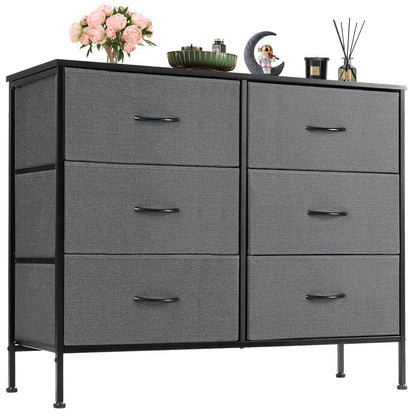 Versatile Nightstand with Wooden Top | Sturdy Fabric Storage Solution for Bedroom and Living Room 8