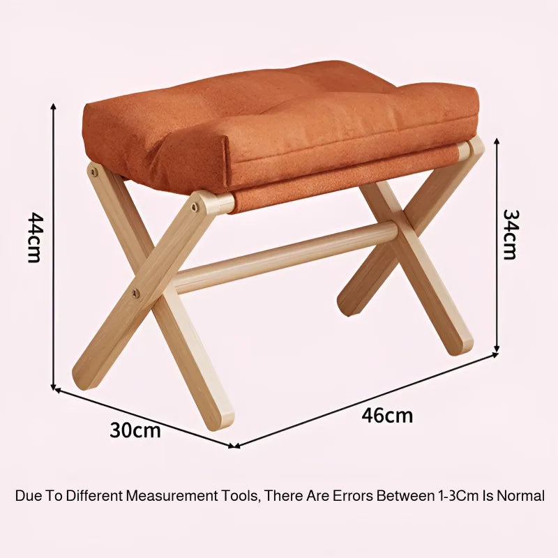 Versatile Wooden Footstool Ottoman with Storage Compartment | Compact Design for Comfort and Organization 5