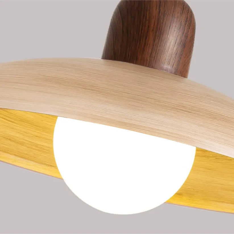 WabiSabiLight | Elegant Minimalist Walnut Pendant Lighting Fixture 2