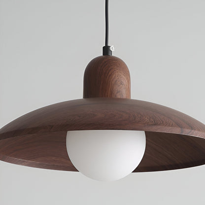 WabiSabiLight | Elegant Minimalist Walnut Pendant Lighting Fixture 3