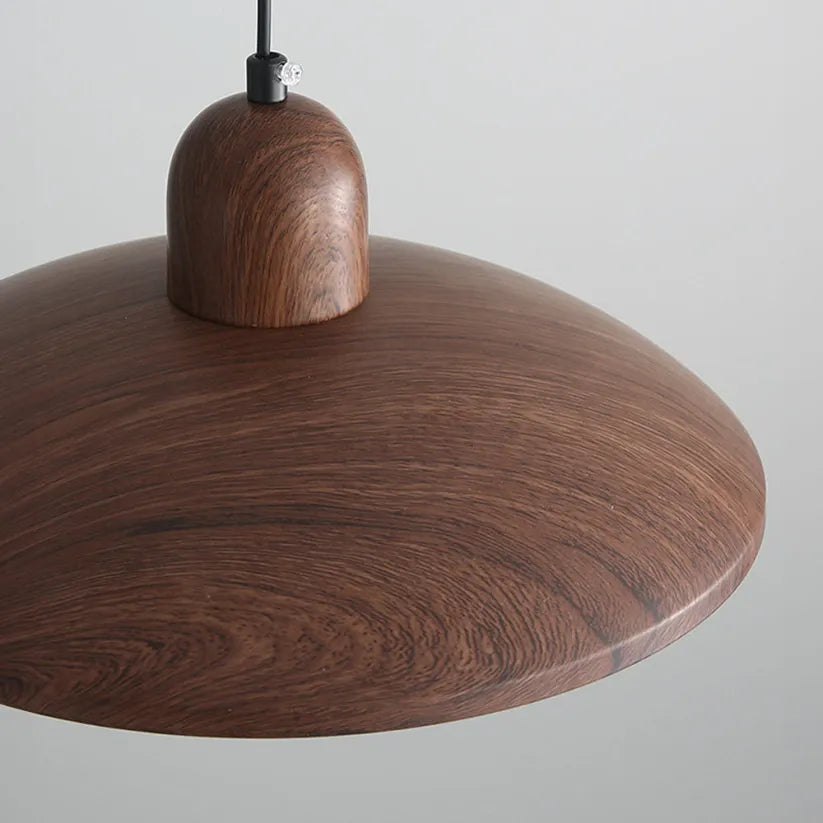 WabiSabiLight | Elegant Minimalist Walnut Pendant Lighting Fixture 4