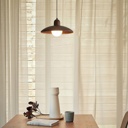 WabiSabiLight | Elegant Minimalist Walnut Pendant Lighting Fixture 6