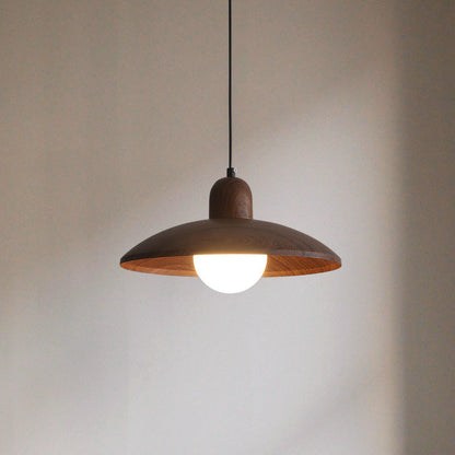 WabiSabiLight | Elegant Minimalist Walnut Pendant Lighting Fixture 7