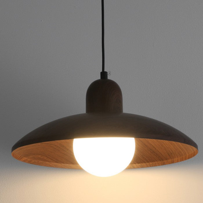 WabiSabiLight | Elegant Minimalist Walnut Pendant Lighting Fixture 8