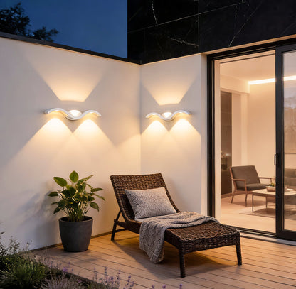 Wave Collection | Outdoor Wall Sconce Lighting with Up-Down Illumination | Stylish Seagull Design for Gardens and Patios 1
