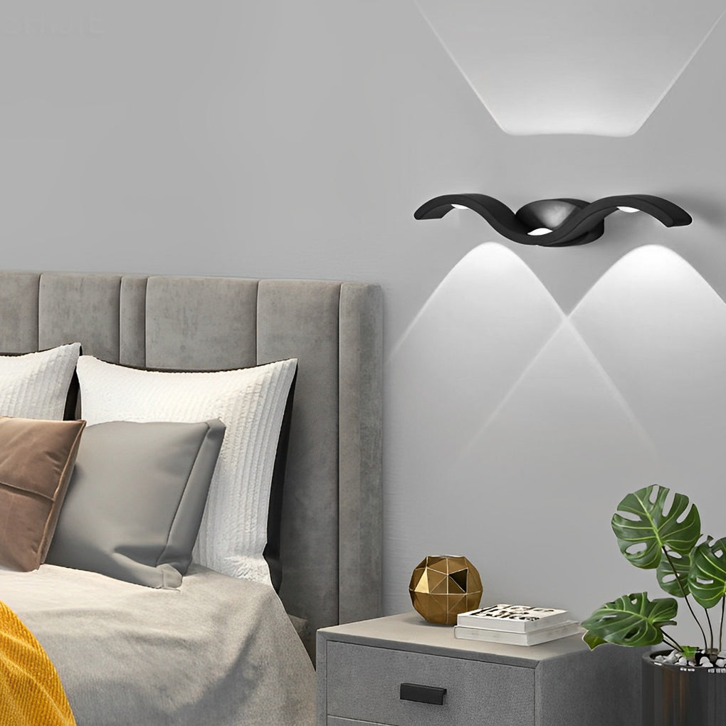 Wave Collection | Outdoor Wall Sconce Lighting with Up-Down Illumination | Stylish Seagull Design for Gardens and Patios 5