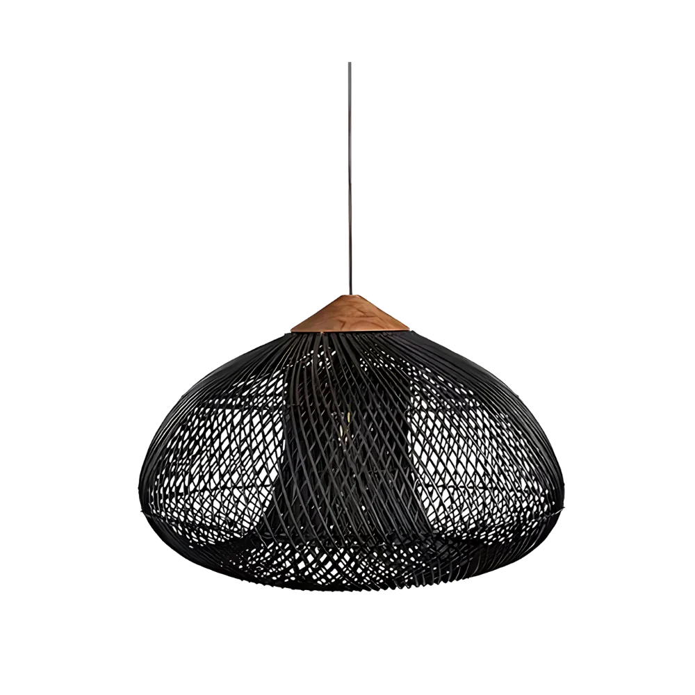 WisteriaGlow | Elegant Handwoven Rattan Pendant Light Fixture for Kitchen 1