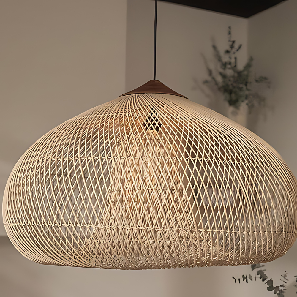 WisteriaGlow | Elegant Handwoven Rattan Pendant Light Fixture for Kitchen 7